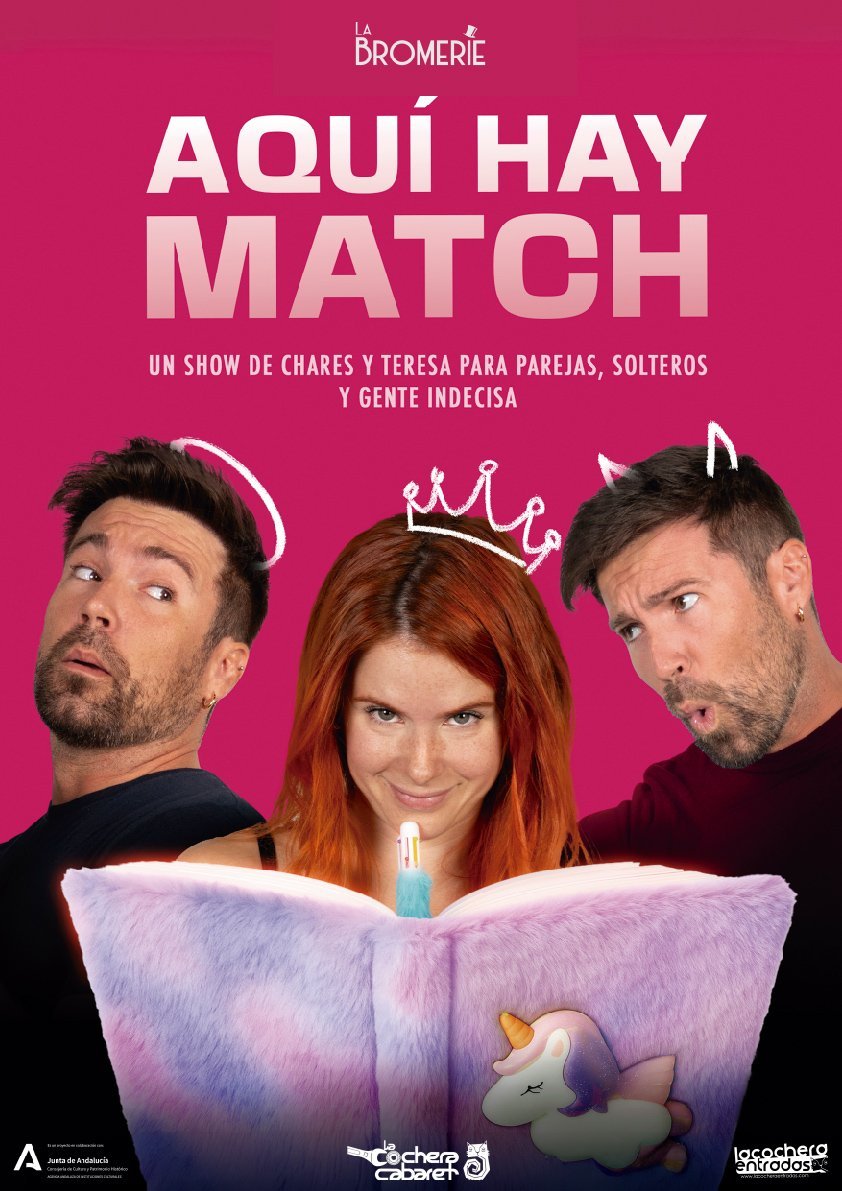 Cartel de CHARES Y TERESA – AQUI HAY MATCH — La Cochera Cabaret, Málaga