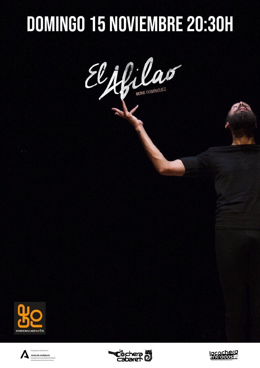 Cartel del Espectáculo de EL AFILAÓ en La Cochera Cabaret, Málaga — domingo, 15 de noviembre de 2026