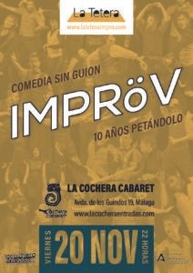 Cartel del Espectáculo de IMPROV en La Cochera Cabaret, Málaga