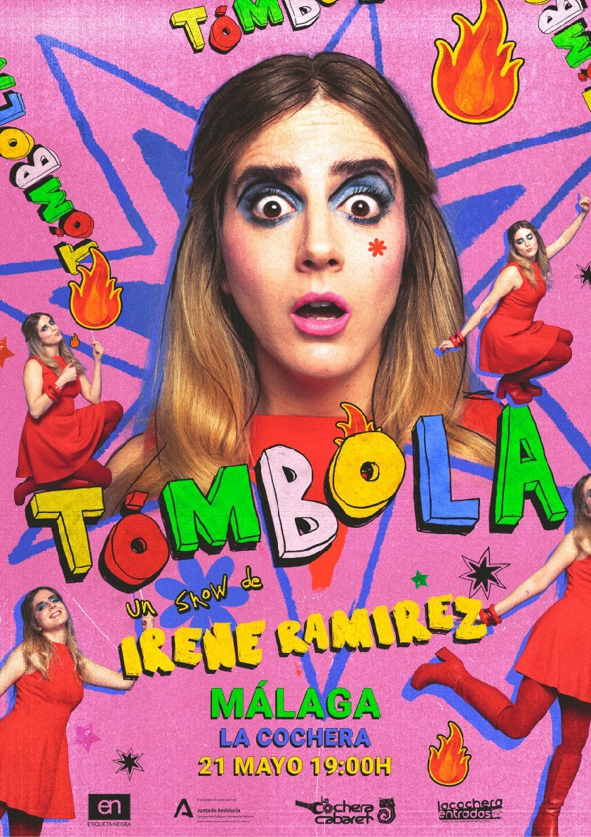 Cartel de IRENE RAMÍREZ – TÓMBOLA — La Cochera Cabaret, Málaga