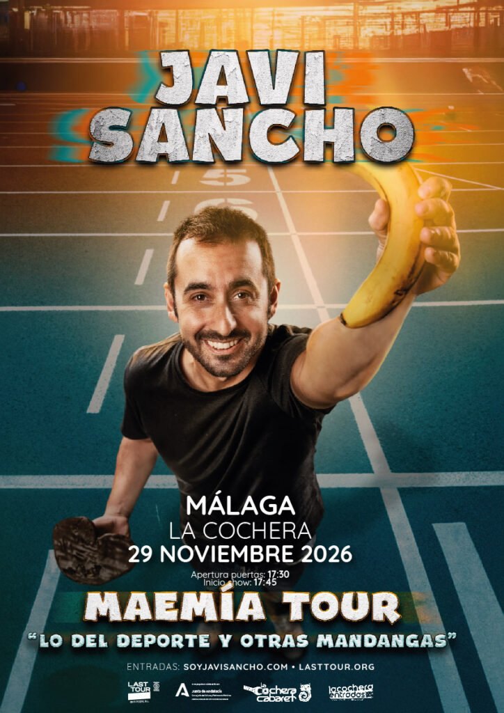Cartel de JAVI SANCHO MAEMIA TOUR — La Cochera Cabaret, Málaga