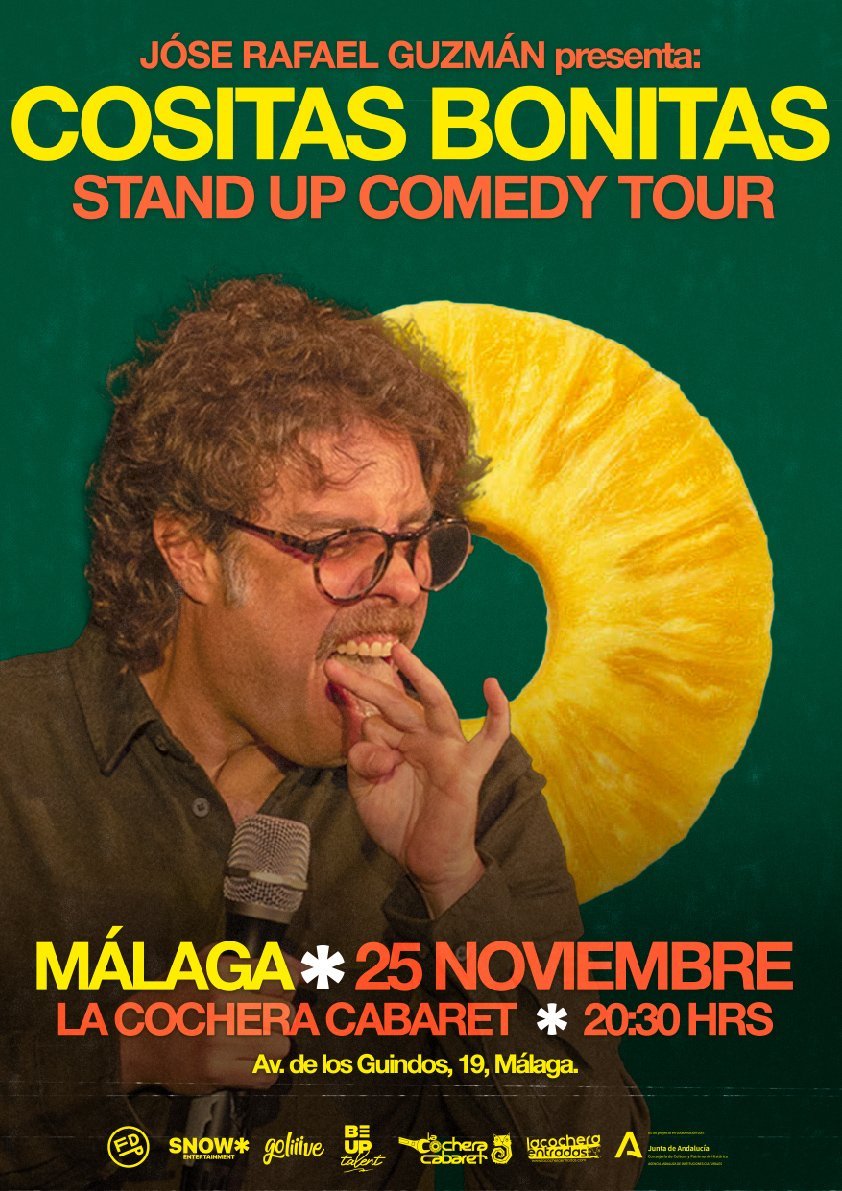 Cartel de JÓSE RAFAEL GUZMÁN – COSITAS BONITAS — La Cochera Cabaret, Málaga