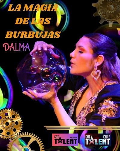 Cartel del Espectáculo de La magia de las burbujas en Sala Mirari, Málaga