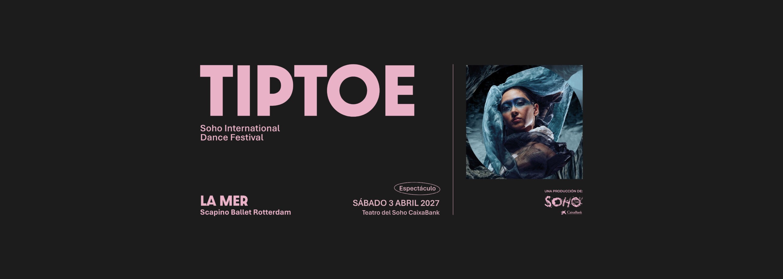 Cartel del Espectáculo de La Mer en Teatro del Soho CaixaBank, Málaga — sábado, 3 de abril de 2027