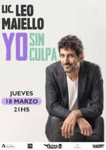 Cartel del Espectáculo de LEO MAIELLO YO, SIN CULPA en La Cochera Cabaret, Málaga — jueves, 18 de marzo de 2027