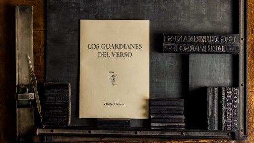 Cartel de LOS GUARDIANES DEL VERSO — Teatro Echegaray, Málaga