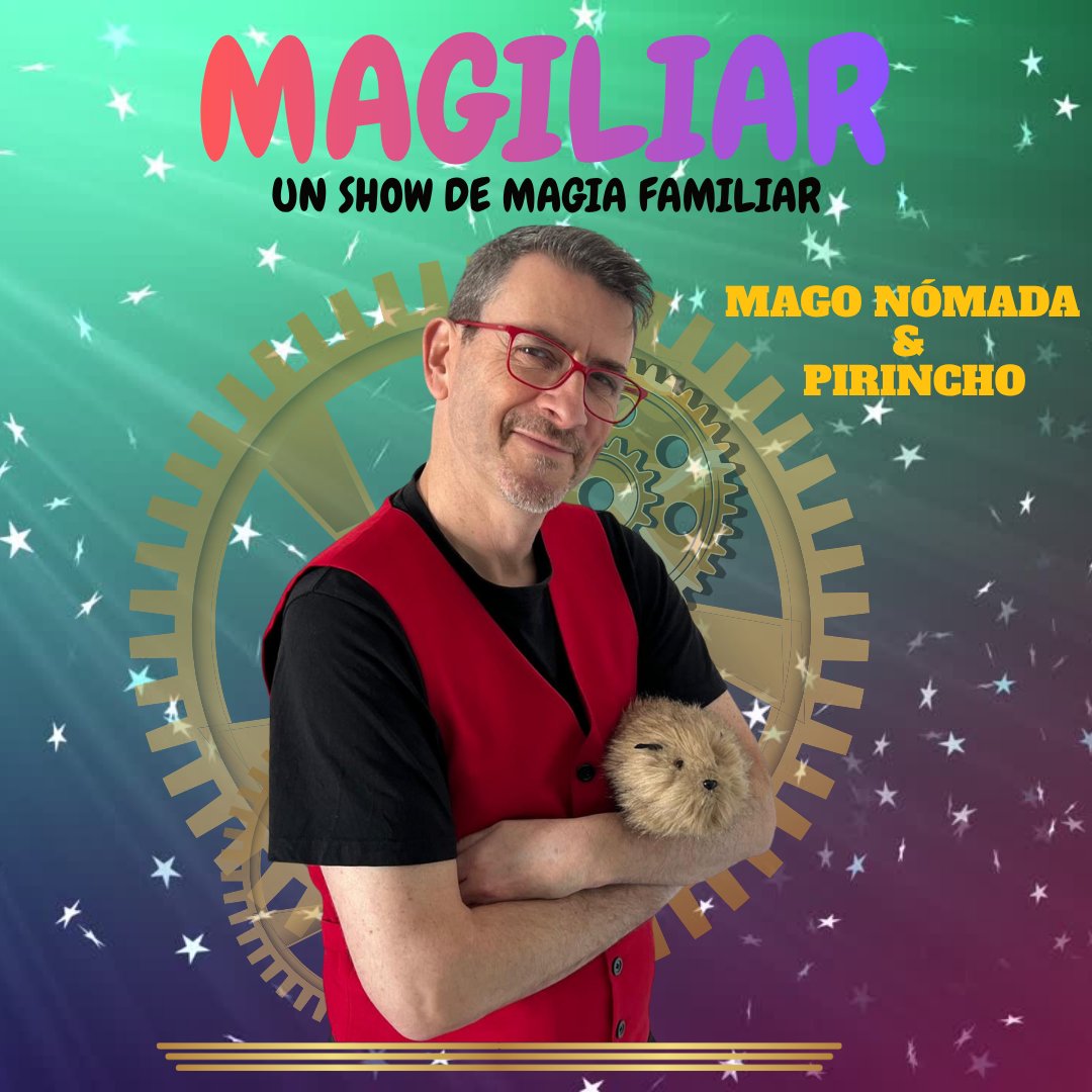 Cartel del Espectáculo de Magiliar – Show de magia familiar (Mago Nómada y Pirincho) en Sala Mirari, Málaga
