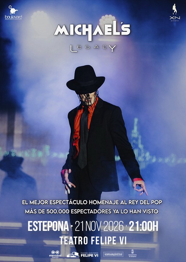 Cartel del Espectáculo de Michael´s Legacy en Auditorio Felipe VI, Estepona