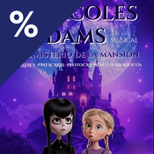 Cartel de Miércoles Addams. El secreto de la mansión — Ópera Benalmádena, Benalmádena