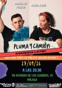 Cartel de PLUMA Y CAMIÓN — La Cochera Cabaret, Málaga
