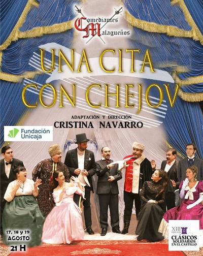 Cartel de Una Cita con Chéjov — Plaza de Armas del Castillo de Gibralfaro, Málaga